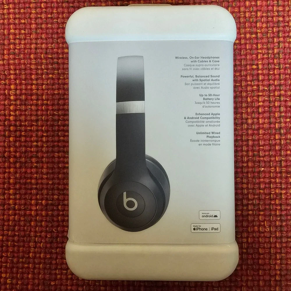 Beats Solo 4 On-Ear Wireless Headphones Matte Black MUW23LL/A Bluetooth New Open